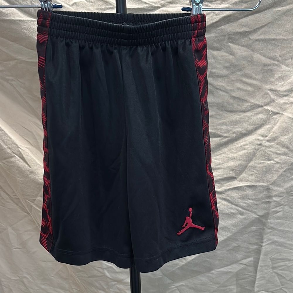 Jordan Black Red Basketball Shorts with Iconic Jumpman